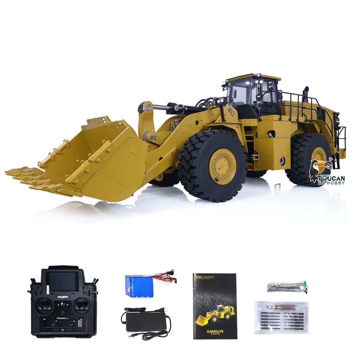TOUCAN RC HOBBY Kabolite K988 100S Metal 1/14 RC Hydraulic Loader 988K Assembled Painted Radio Control Heavy Machine PL18 Lite Model RTR Vehicle