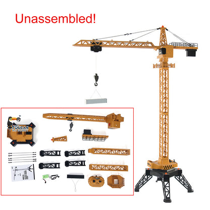 HUINA Radio Lifting Tower Crane Model 1/14 Ready-To-Go 12CH 585 2.4G Remote Controller Battery Movable Crane Body Rotary