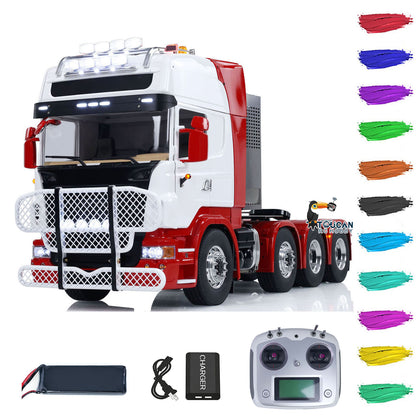 TOUCAN RC HOBBY LESU 8X8 1/14 RC Tractor Truck Radio Control Car Metal Chassis Model Light Sound