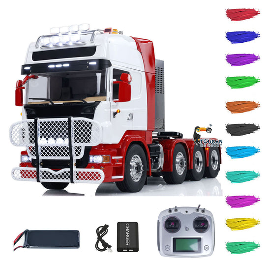 TOUCAN RC HOBBY 8X8 1/14 RC Tractor Truck Radio Control Car  Metal Chassis Model Light Sound