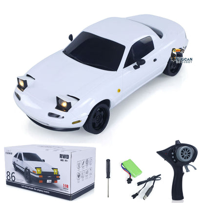Free Shipping CN Stock Second-hand 1:18 LDRC Radio Control Drift Car Model On Road Vehicles Linear Speed LED Flip Light Battery Motor USB Charge MX5 Toy for Kids