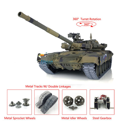 TOUCAN RC HOBBY Henglong 1/16 TK7.0 Promotion Russian T90 3938 RTR RC Tank Model BB IR 360 Degrees Turret Smoke Metal Tracks Gearbox Sprockets Idlers Wheeels