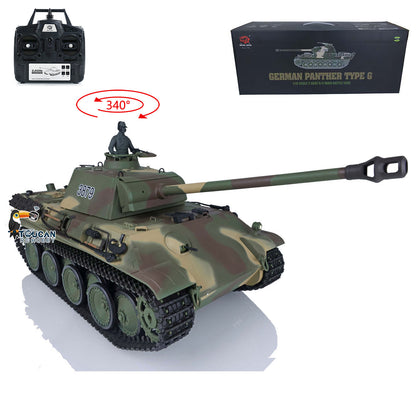 TOUCAN RC HOBBY Heng Long 1/16 Plastic Radio Control Tank 3879 7.0 German Panther G RTR Tank 2.4G w/ Engine Sound Smoking Gearbox on RC Tank
