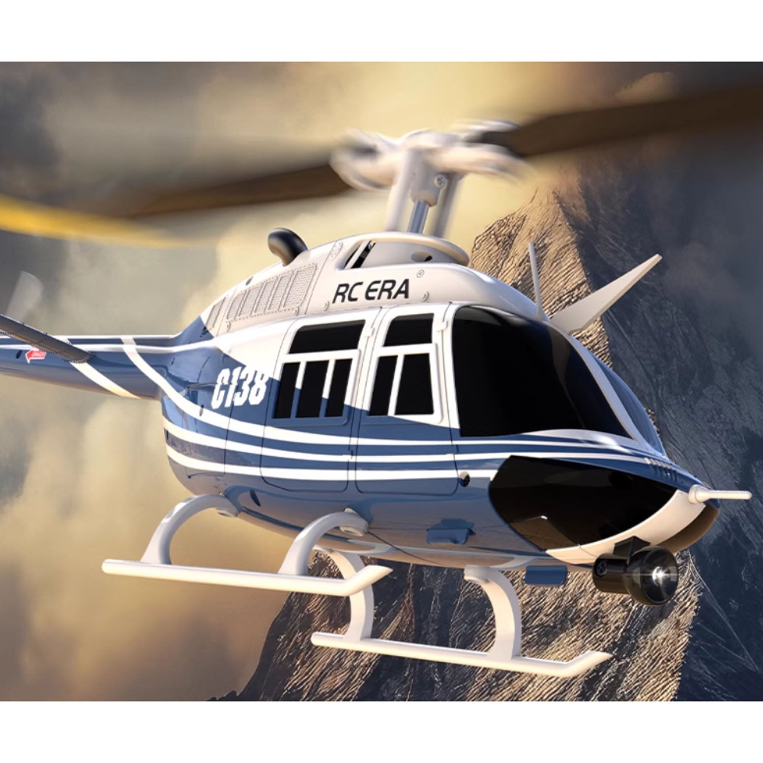 1/33 C138 RC Simulation Helicopter Model Bell206 6CH Radio Control