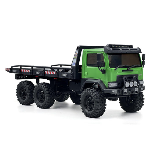 In Stock Hobby Plus 1/18 Remote Control Off Road Car 6X6 RC Flatbed Truck 2Speed Gearbox Flysky ESC 280 Brushed Motor 6CH Radio RTR