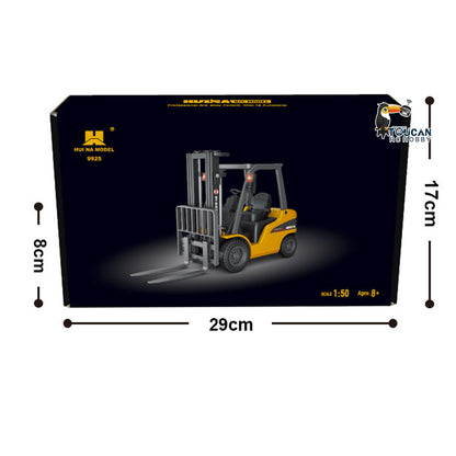 HUINA 1/50 Electric Remote Control Forklift 9925 Mini Warehouse RC Model Desktop Level Light Sound Effect Battery