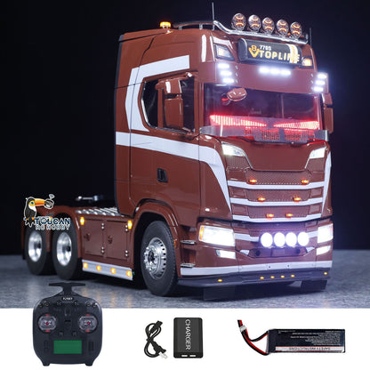 TOUCAN 1/14 Remote Control Tractor Truck 770S 3Speed 6x2 Metal Chassis Axle Lock RC Lorry Vehicle Flysky ST8 Radio RTR Model