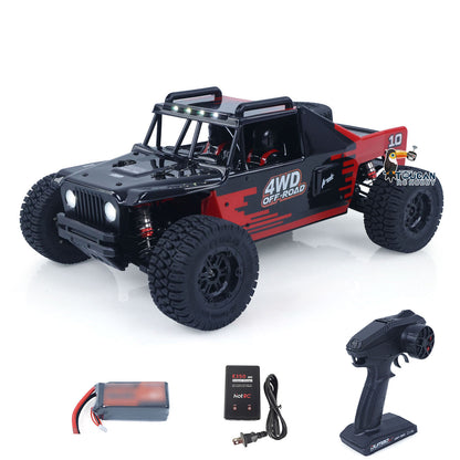 US Stock 1/10 Radio Control Desert Truck 1003 4WD Electric RC Off Road Car Metal Motor Base Light System Gyro Remote Controller 80KM/H
