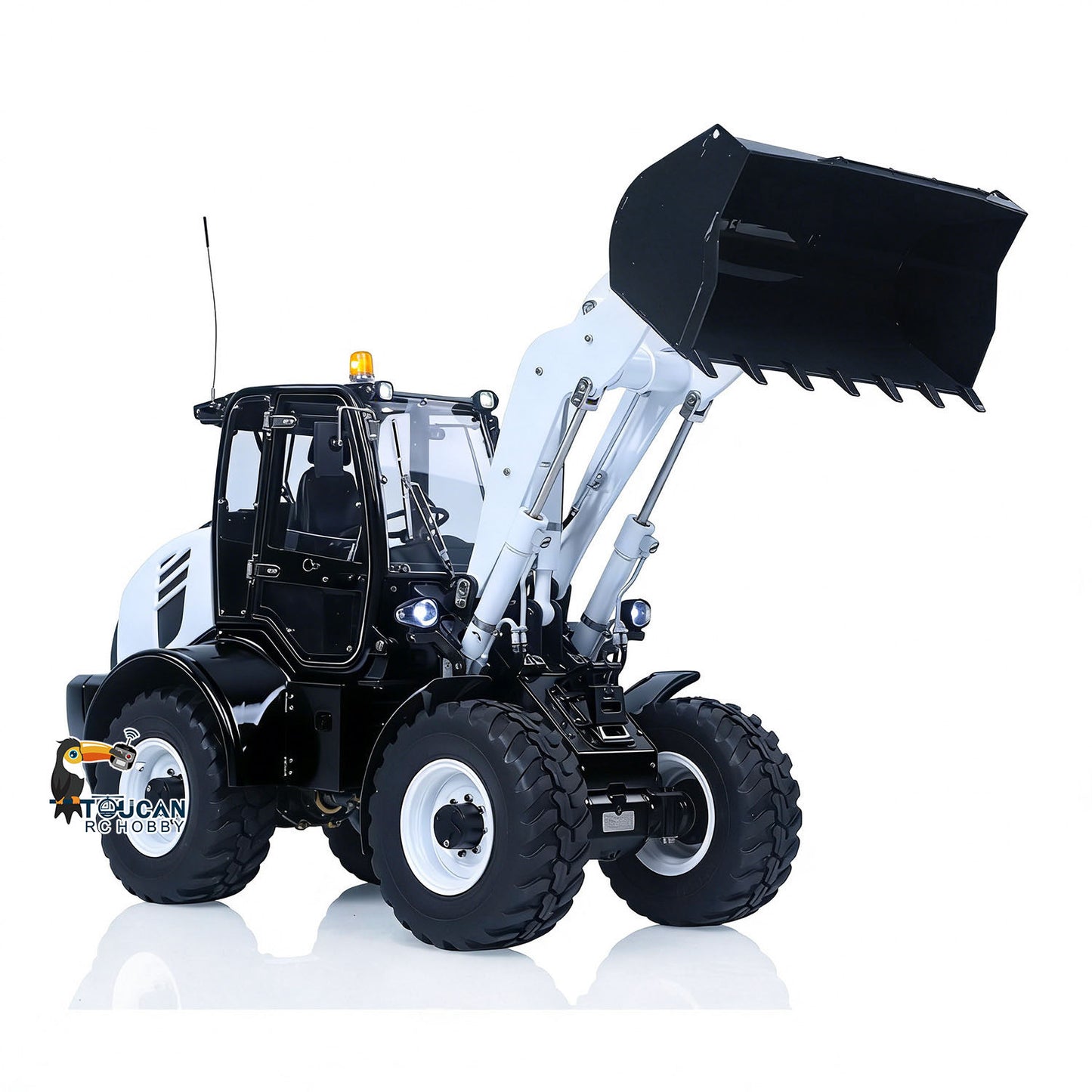 LESU Aoue WA100M-8 1/14 Metal 4x4 Hydraulic RC Loader A0021 Model with Brushless Motor Quick Release Coupler Sound Light System