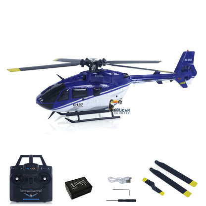 US Stock RC ERA Remote Control Helicopter C187 Gyroscope Stabilization Altitude Hold Charger Model Aircraft EC135 Suitable for Beginners