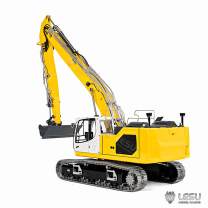 LESU 1/14 Metal RC Excavator AOUE LR945 Long-reach Hydraulic Digger Radio Control Construction Vehicles CNC Light 7CH Valve PL18EV LITE