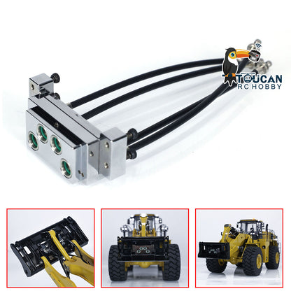 Kabolite Metal Bucket/ Clamp/Quick Connector/Tyre Chain for 1/14 RC Hydraulic Loader K988-100S Parts for Model Enthusiast