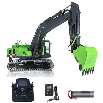 TOUCAN RC HOBBY LESU PC360 1/14 Metal RC Excavator B0002 RTR Hydraulic Stainless Steel Digger 8MPa Pump System Grab Grapple Fixed Mount FlySky PL18EV Lite Controller