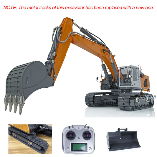 RC Hydraulic Shovel 1/14 Scale Radio Control Excavator 945 Painted Assembled Two Buckets Lights Radio System Truck