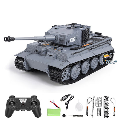 TOUCAN RC HOBBY HY Model 1/24 Plastic RC Tank German Tiger I Remote Control Tanks with Infrared Battle Simulated Smoke LED Lights Sound Recoil Effects