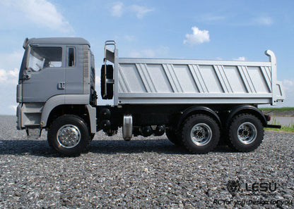LESU TGS Cabin 1/14 Metal 8x8/6x6 RC Hydraulic Dumper Truck Tipper Vehicle 2 Speed High Torque Gearbox 540 Brushed Motor for RC Model Enthusiasts