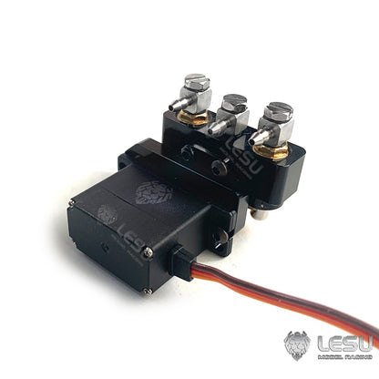 LESU Metal Hydraulic Switch Valve 1524/Lock Valve 1538 comes with 1PC Servo for 1/14 RC Excavator Loader Bulldozer Remote Control Construction Vehicles Trucks DIY Model