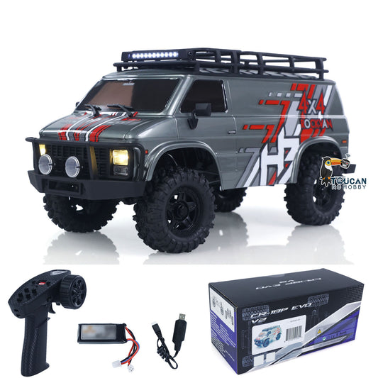 Fast Free Shipping for EU CR18P 1810503 Hobby Plus 1/18 4X4 RC Rock Crawler Electric Remote Control Off Road Vehicle RockVan Light System Shock Absorber