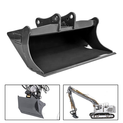 Metal Wide Bucket C0069 for 1/14 LESU RC Hydraulic Excavator Remote Control Digger Construction Vehicles Model