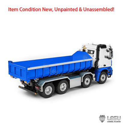 TOUCAN RC HOBBY LESU Z0096 1/14 RC Hydraulic Roll Off Dump Truck with 8x8 Metal Chassis Telescopic Hook Lift 3 Speed Transmission Light Sound