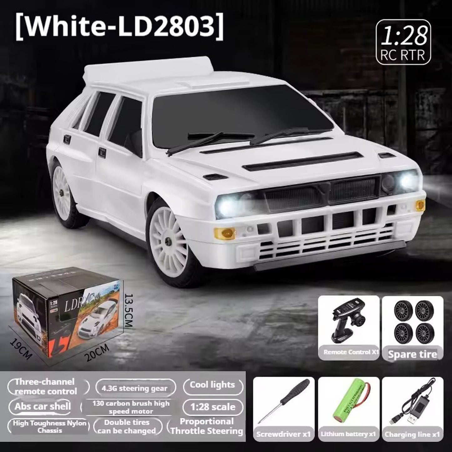In Stock LDRC 1/28 LD2802 4WD 2.4G Remote Control Drift Car ESC Servo RC Racing Vehicle Motor Protection Full Nylon Frame RTR Model Toy