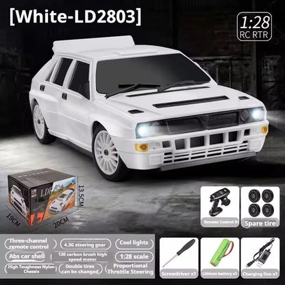 In Stock LDRC 1/28 LD2802 4WD 2.4G Remote Control Drift Car ESC Servo RC Racing Vehicle Motor Protection Full Nylon Frame RTR Model Toy