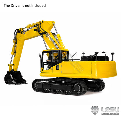 LESU 1/14 RC 3 Arms Hydraulic Painted Excavators Digger Model Electric Kits Metal Protective Fence Tree Digging Tool Selector