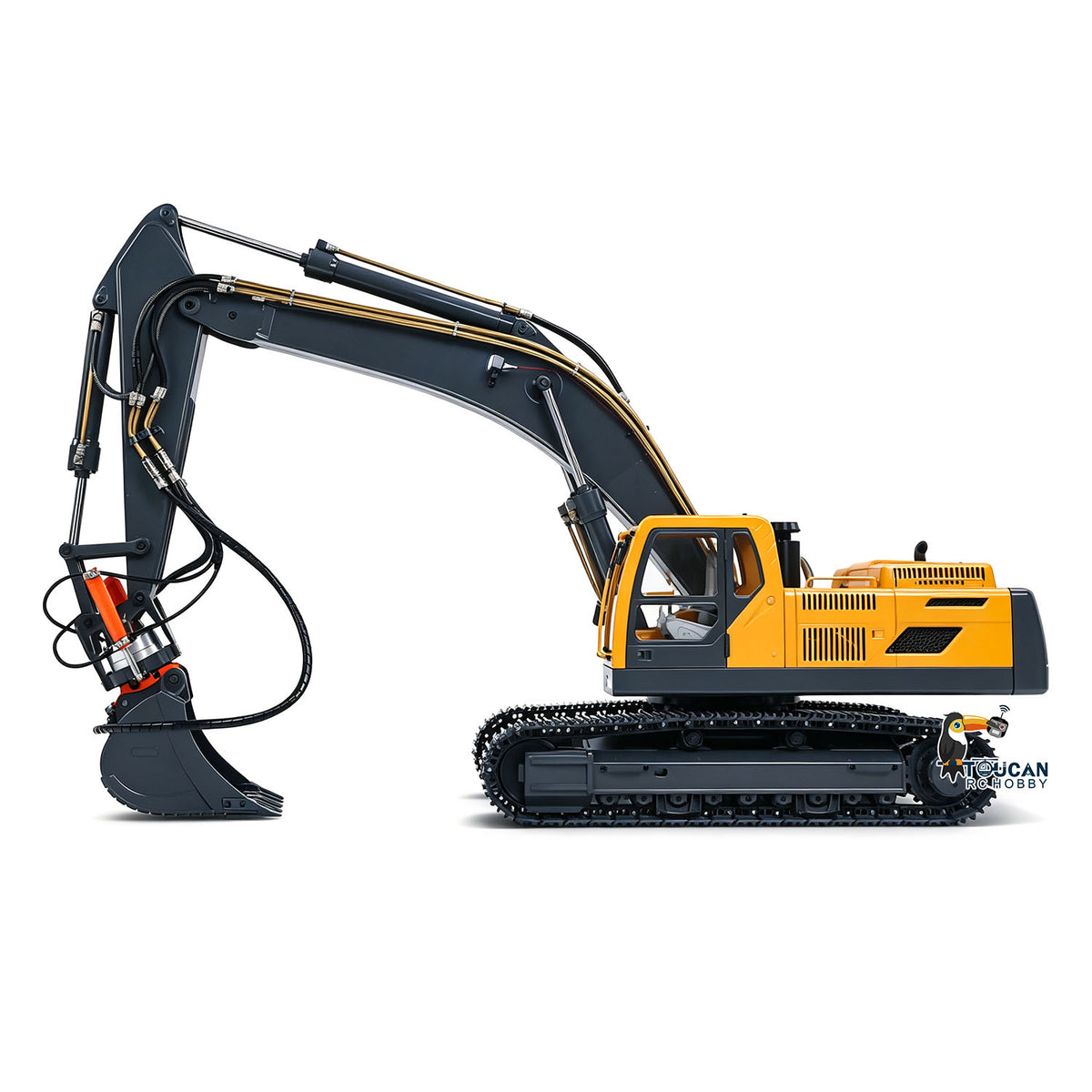 TOUCAN RC HOBBY JDM V2 EC360 1/14 Metal RC Digger Radio Control 3CH/6CH Hydraulic Excavator Construction Vehicles Sound Light Module FlySky PL18 ESC Servo Motor