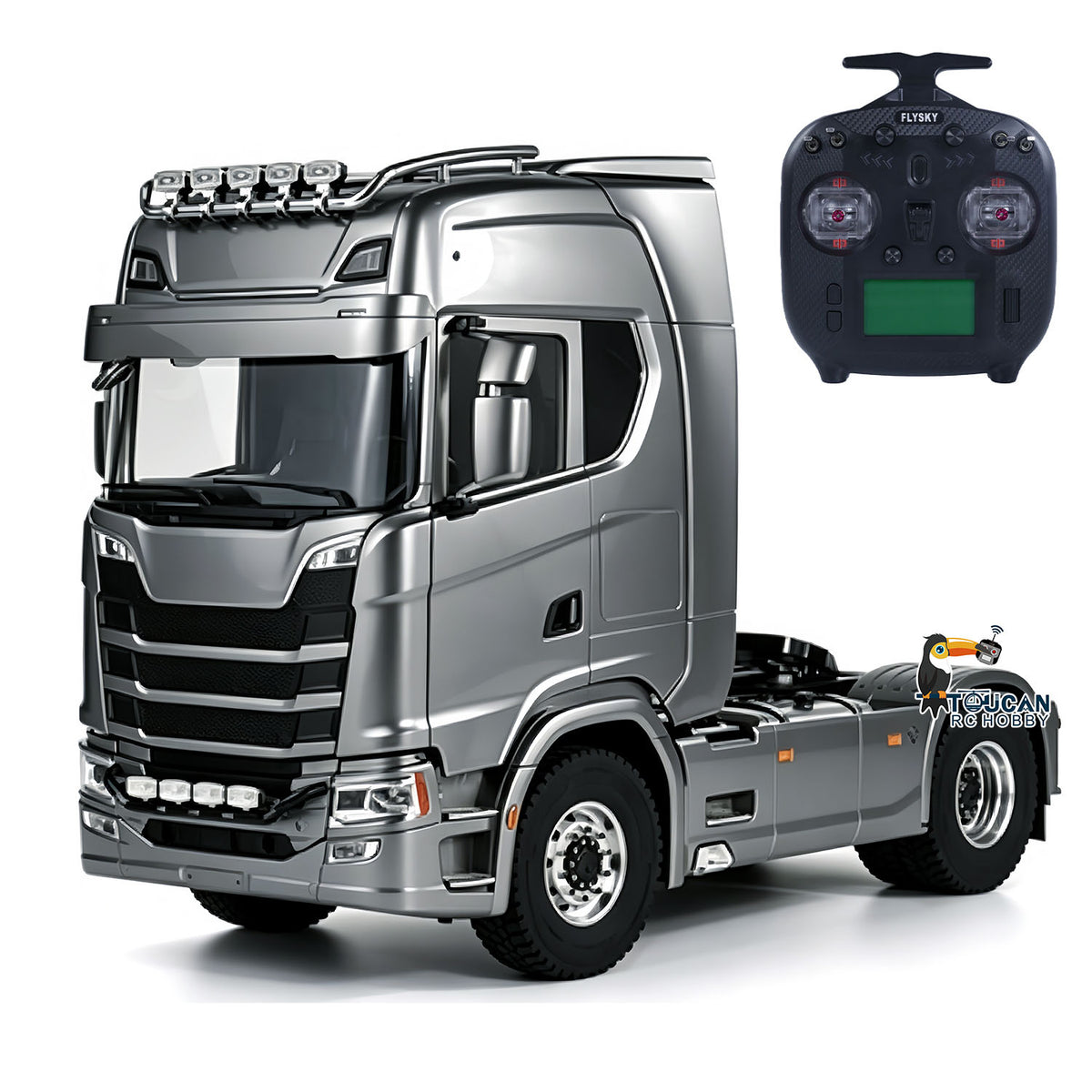 TOUCAN RC HOBBY MODO 770S 1/14 4x4 Metal Remote Control Tractor Truck 2Speed Gearbox Differential Locks RC Lorry Vehicle ST8 Radio Lights Sounds