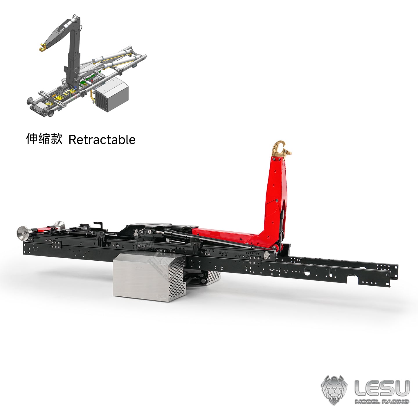 LESU Metal Roll On Off Dump Truck Frame Telescopic A0060 Foldable A0061 5-way Valves for 1/14 Remote Control Hydraulic Full Dumper No Chassis Rail