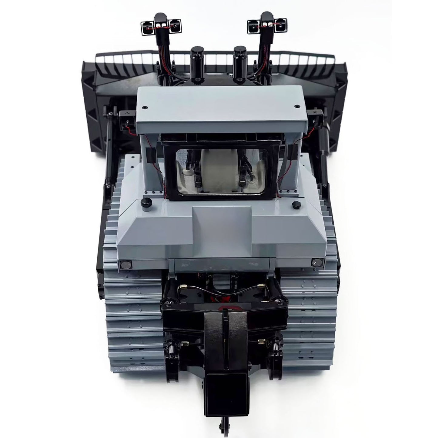 JDM-98 Ultra 1/14 Metal Hydraulic 4CH Valves Remote Control Bulldozer DXR2 Flysky ST8 Radio Sound System Light Pump ESC Motor