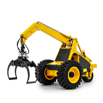 1/14 LESU AOUE 225A RC Hydraulic Log Loader Remote Control Sugarcane Loader Grabber 4CH Valve Wheeled RTR PNP Model Battery Radio