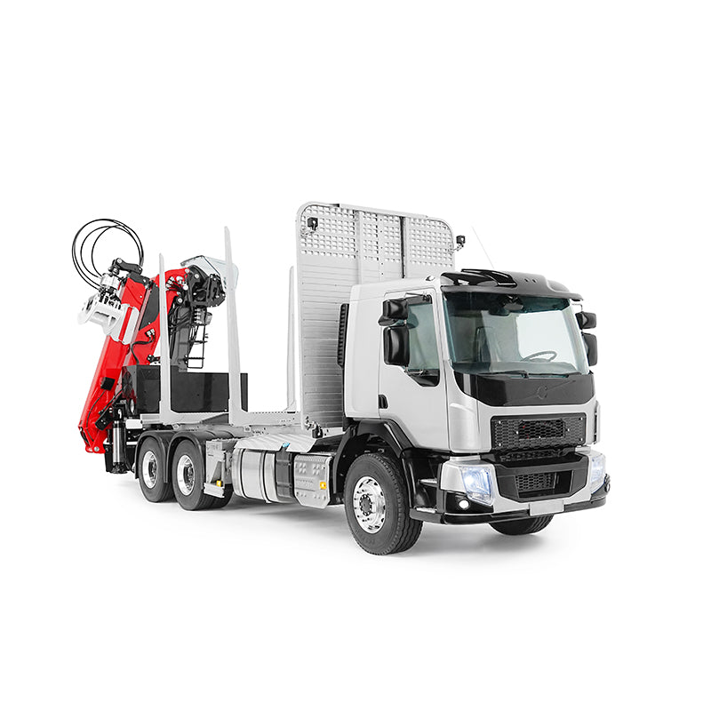 LESU 1/14 RC Logging Truck Timber Truck Hydraulic Crane VM FE Cabin Remote Control Lorry 6x6 Metal Chassis Axle Lock Light Sound