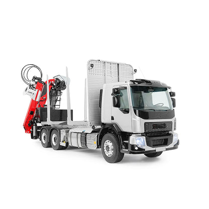 LESU 1/14 RC Logging Truck Timber Truck Hydraulic Crane VM FE Cabin Remote Control Lorry 6x6 Metal Chassis Axle Lock Light Sound