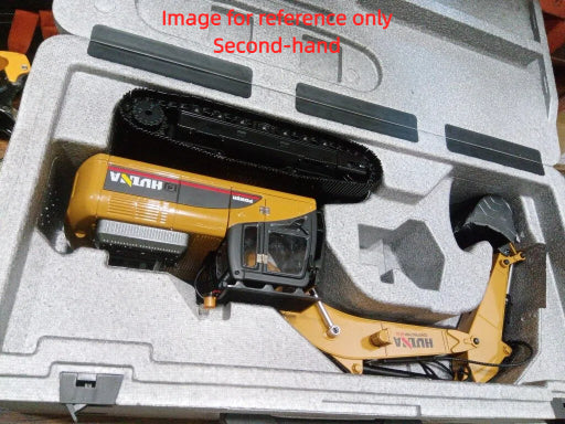 Second Hand US Stock HUINA New Upgrade 580 1/14 Metal Excavator Model Engineering Vehicle Electric Ball Grabber 360 Rotating Shear Claw Sound Lights