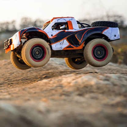 In Stock 1/14 2.4G RC High Speed Off Road Vehicle 70KM/H Wireless Control 4WD Car Q130B Brushless Motor Servo Battery LED Lights RTR