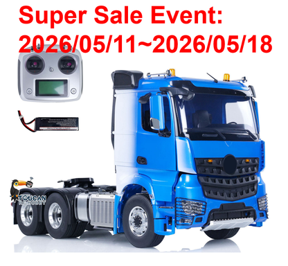 Flash Sale 6x6 RC Tractor Truck 1/14 TOUCAN Metal Chassis Radio Control Car 2-speed Gearbox