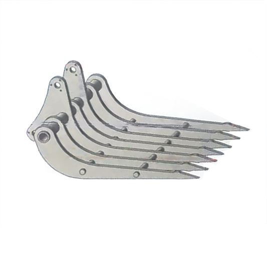 Metal Toothed Rake Bucket For 1/8 Hydraulic Remote Control Digger 390F 395 374 RC Tracked Excavator PC1250 Model Accessory