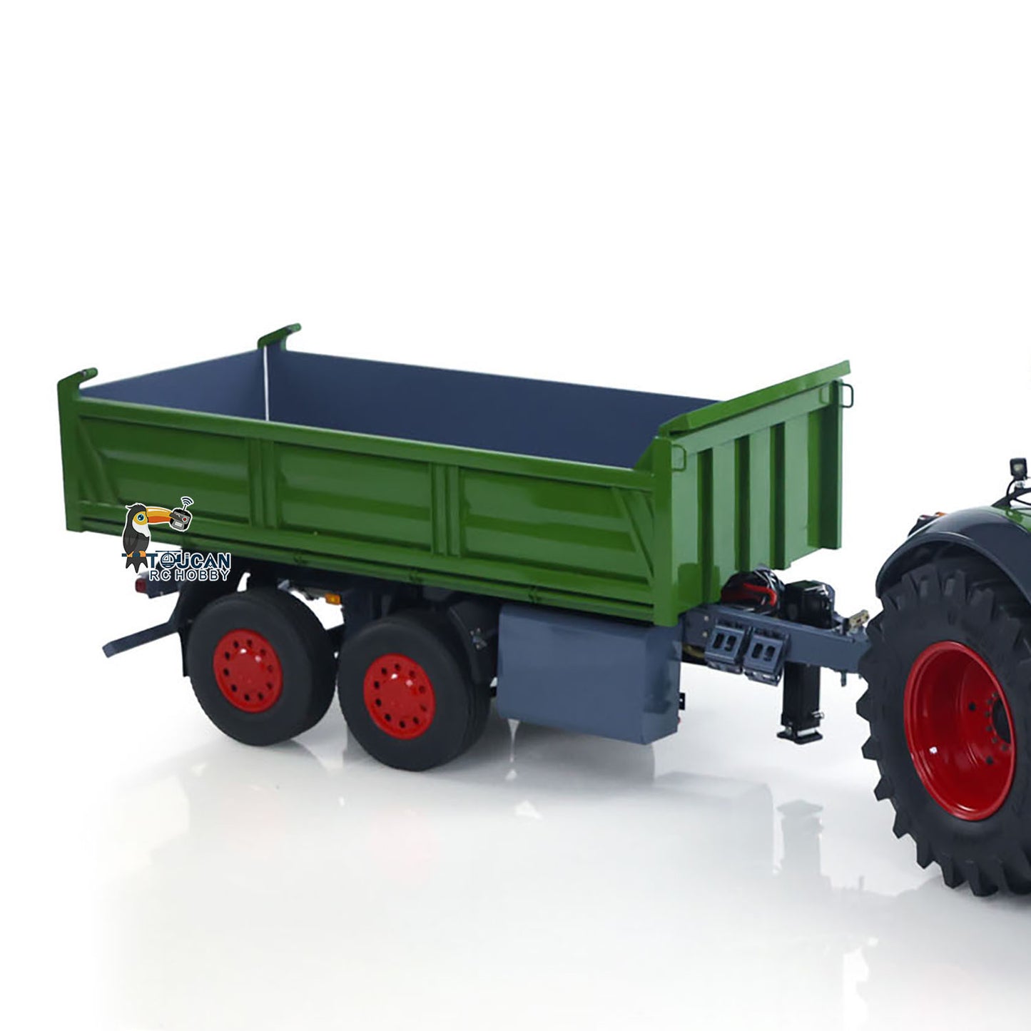 LESU A0051 1/14 Metal Hydraulic RC Full Trailer with Electric Support Legs LED Lights for RC Tractor Trucks Backyard Fun