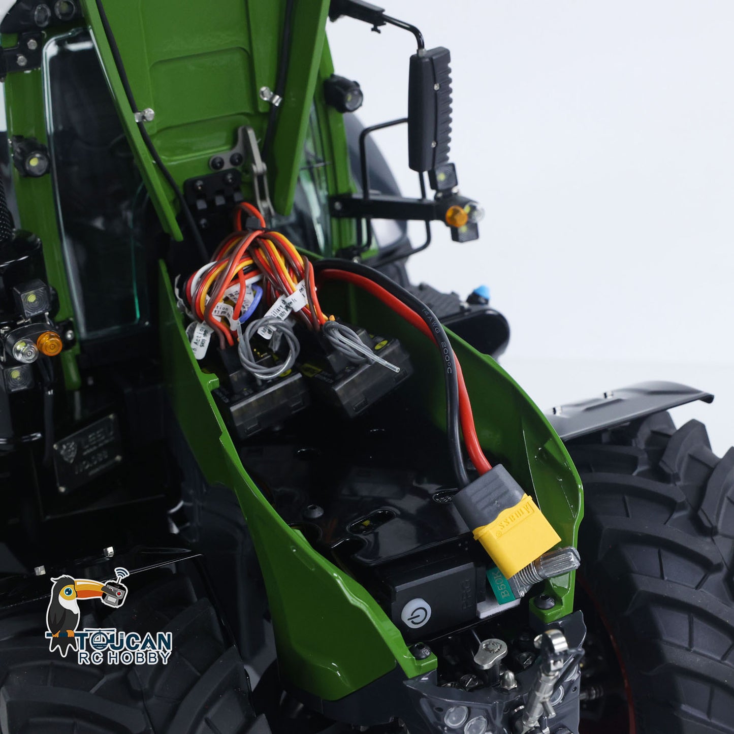 LESU AOUE 1050 Metal 4x4 1/14 RC Tractor Truck Hydraulic Agricultural Vehicles K500 Seedbed Pre-sowing Soil Preparation Machine Frsky XE Lite