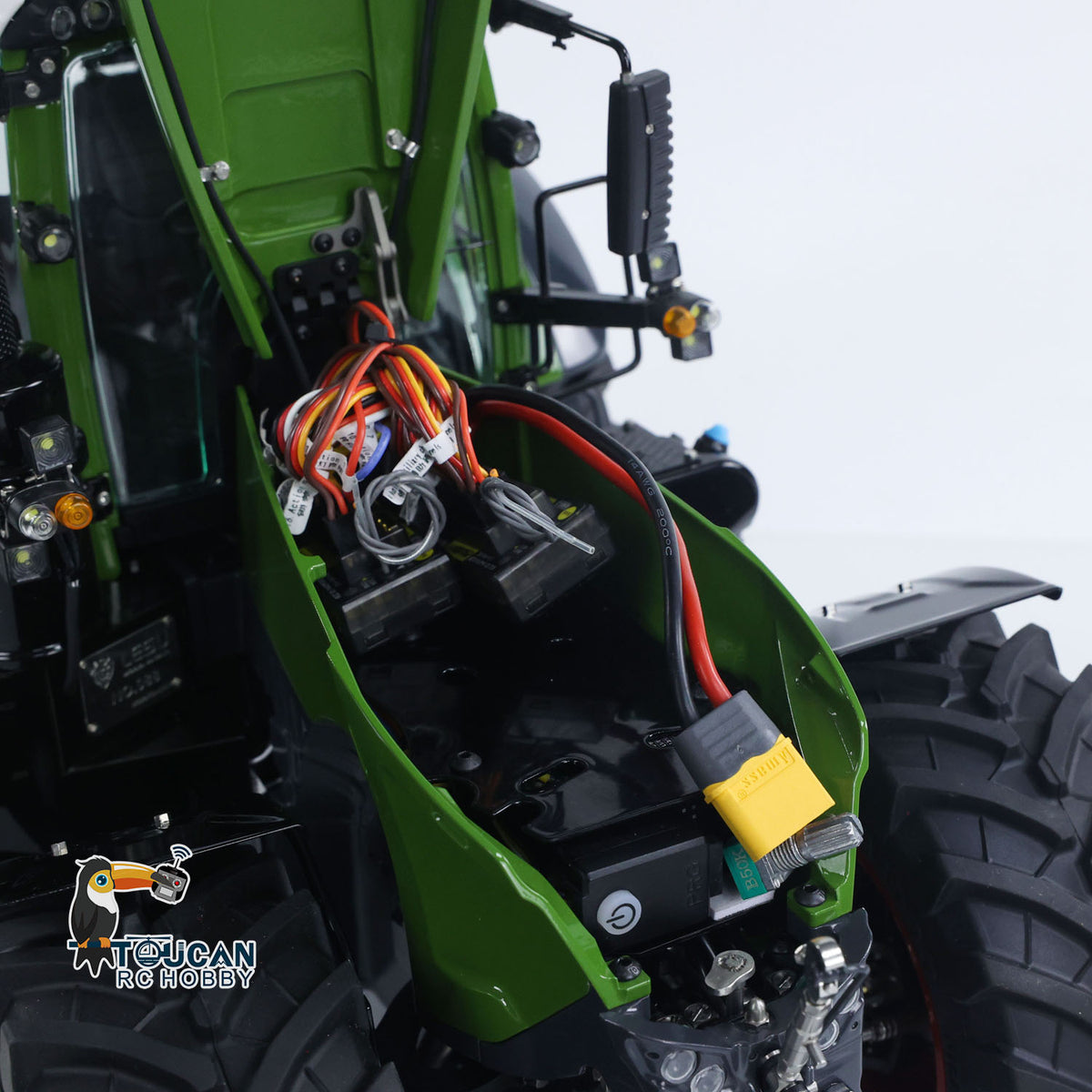 TOUCAN RC HOBBY LESU Metal 1/14 RC Tractor Truck AOUE 1050 4x4 Hydraulic Farm vehicle K500 Seedbed Pre-sowing Soil Preparation Planter Plough Light Sound