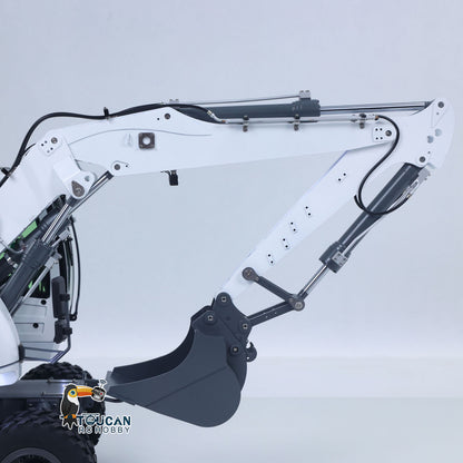 1/14 Remote Control Hydraulic Wheeled Excavator 7-ways Valve RC Digger 2WD/4WD Engineering Vehicle RTR Axle Lock PL18EV Lite