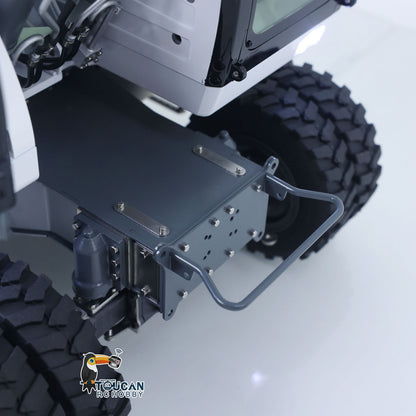 CUT Model LR914 1/14 Metal RC Hydraulic Wheel Excavator RTR 7-Way Valve 4x4 Differential Lock Warning Light Sound Quick Release Coupler LCD Display for Digger Collectors