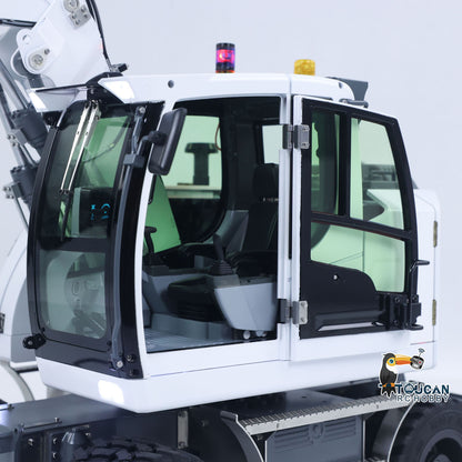 1/14 Remote Control Hydraulic Wheeled Excavator 7-ways Valve RC Digger 2WD/4WD Engineering Vehicle RTR Axle Lock PL18EV Lite