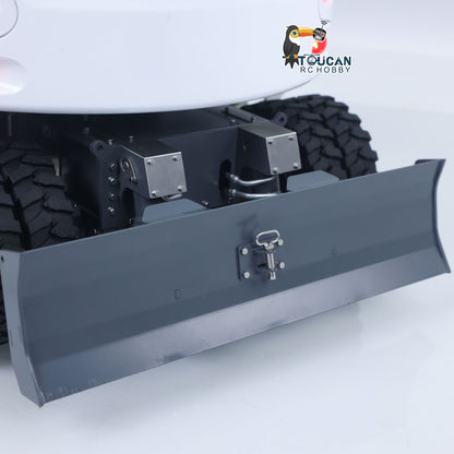 CUT Model LR914 1/14 Metal RC Hydraulic Wheel Excavator RTR 7-Way Valve 4x4 Differential Lock Warning Light Sound Quick Release Coupler LCD Display for Digger Collectors