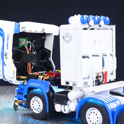 In Stock Unitru 04 10x10 Metal Chassis SC 3Speed 1/14 RC Tractor Truck RTR Remote Control Lorry Car Smoke Light Sound ST8 Radio Battery