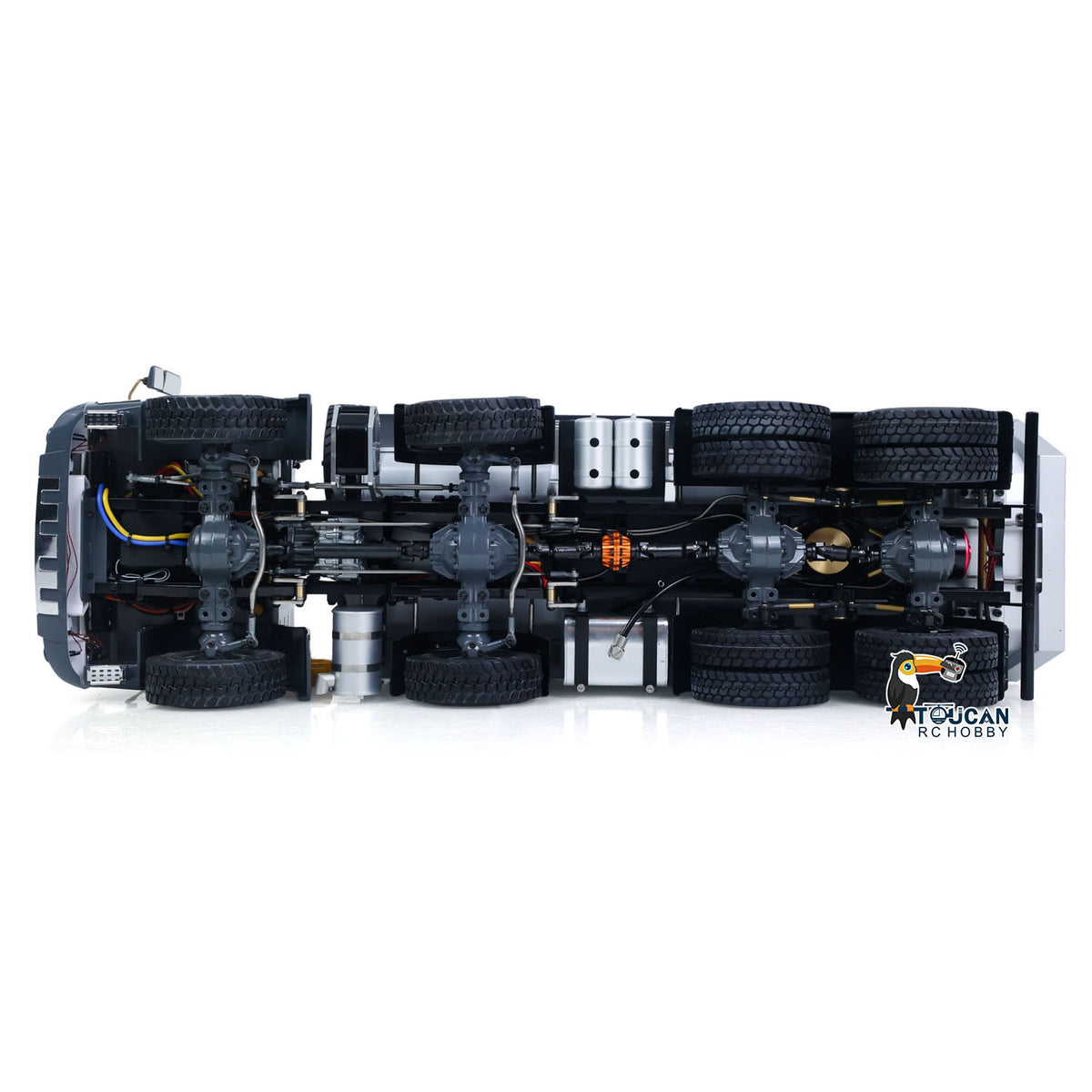 TOUCAN RC HOBBY JDMODEL RC Dump 1/14 Metal Hydraulic Dumper 8*8 Truck AWD W/ Hopper Cylinder Tube 2Speed Differential Axle Motor Servo ESC Radio