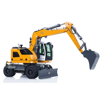 1/14 Remote Control Hydraulic Wheeled Excavator 7-ways Valve RC Digger 2WD/4WD Engineering Vehicle RTR Axle Lock PL18EV Lite