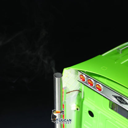 6x6 Metal Chassis 1/14 SC RC Tractor Truck R620 RTR Vehicle Model Air Suspension FlySky ST8 Radio System 3-speed Smoking Unit