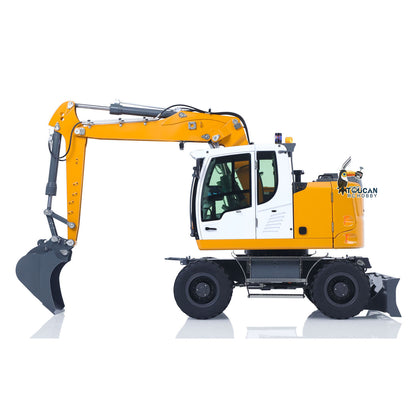 1/14 Remote Control Hydraulic Wheeled Excavator 7-ways Valve RC Digger 2WD/4WD Engineering Vehicle RTR Axle Lock PL18EV Lite